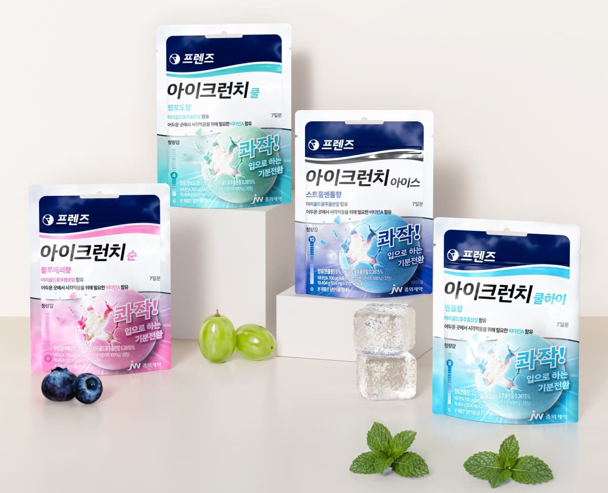 JW중외제약, 프렌즈 캔디 아이크런치 출시