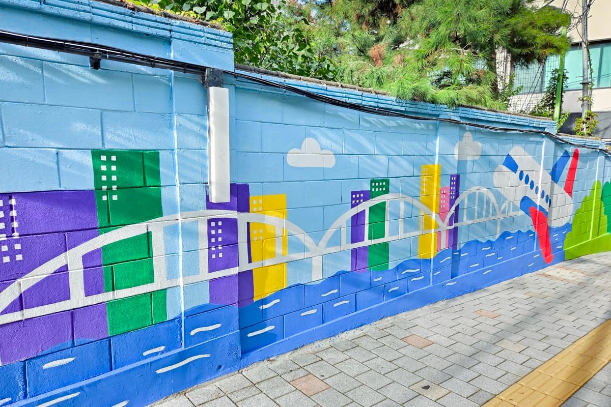 대한항공·델타항공, 남산초 벽화 봉사