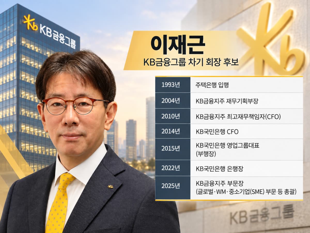 KB금융, 이재근 차기 회장 최종 후보 선정