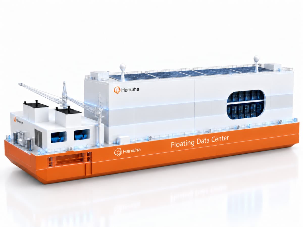 한화오션, 60MW 부유식 데이터센터 공개