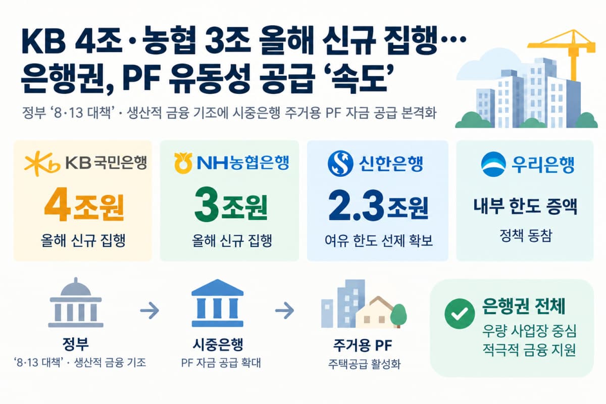 KB·농협, 수조원 PF 유동성 공급