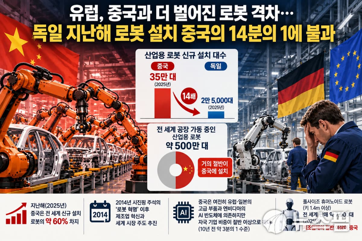 중국 로봇 설치량, 독일의 14배로 확대