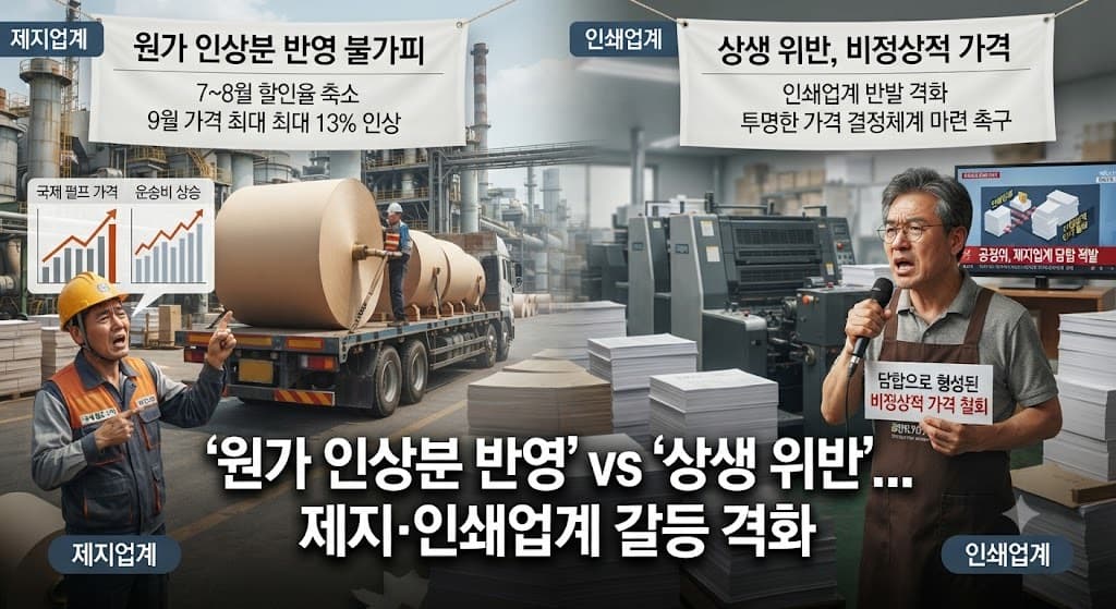 제지·인쇄업계, 원가 인상 두고 갈등 격화
