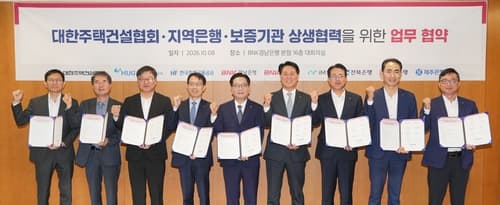 주건협, 지역은행·HUG·HF와 금융지원 협약