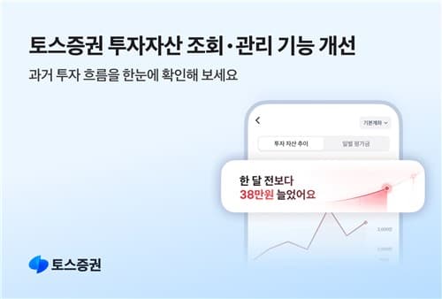토스증권, 1년 투자 흐름 그래프 추가